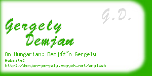 gergely demjan business card